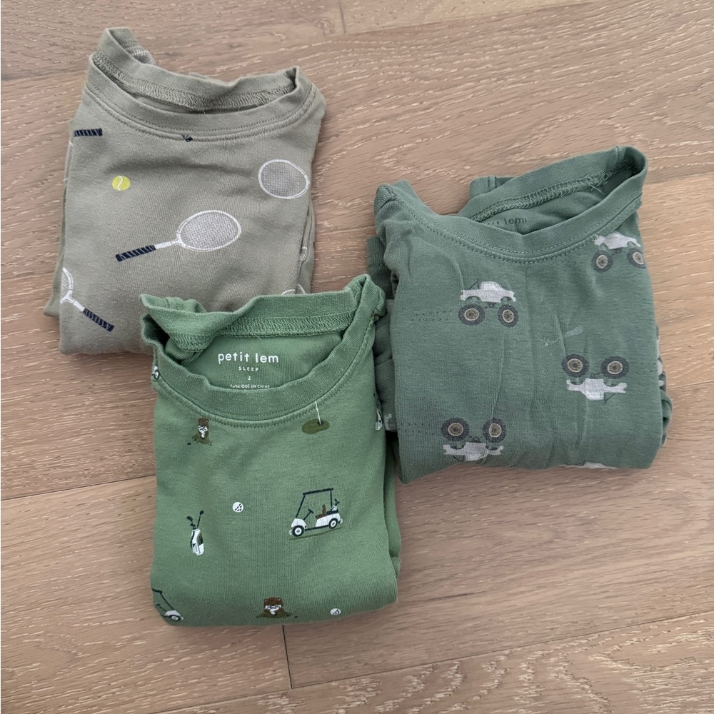 Petit Lem Green PJ set bundle